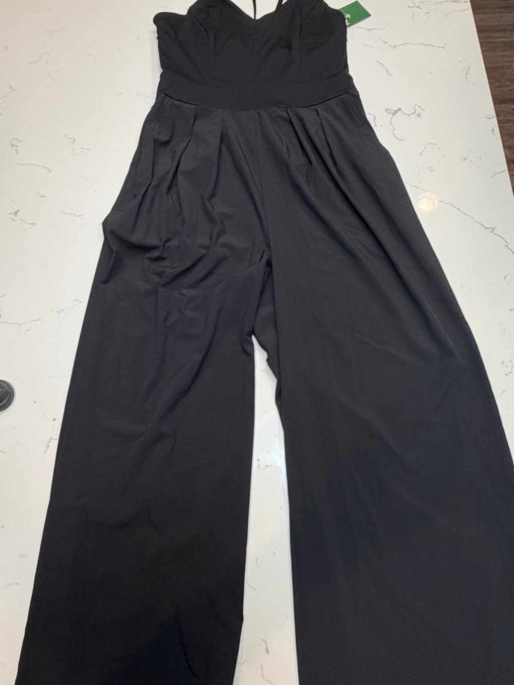 NWT HALARA Black Wide-Leg Athletic Jumpsuit Size M - Picture 1 of 7